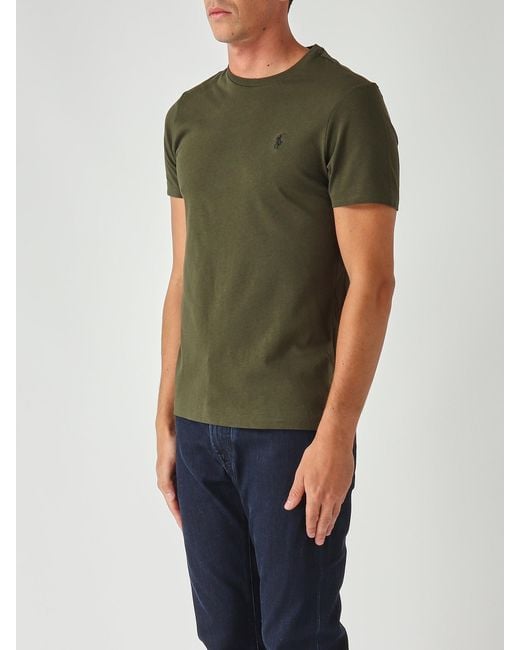 Polo Ralph Lauren Green T-Shirt M/C Girocollo for men