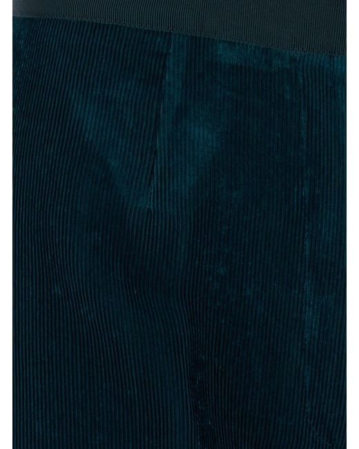 Forte_forte Blue High-Waisted Corduroy Trousers Viscose