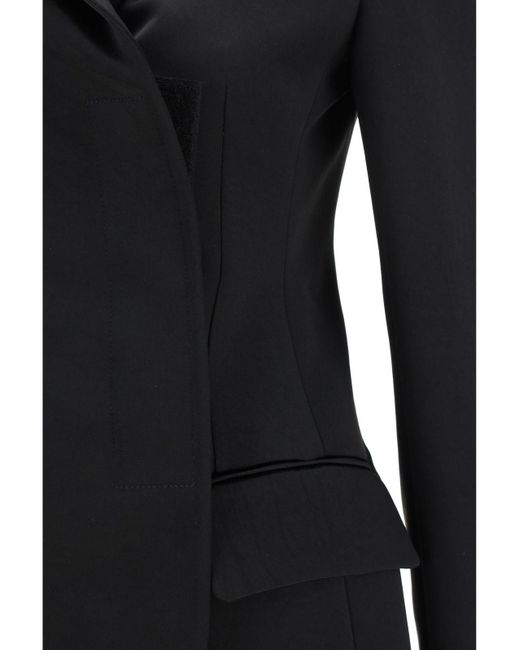 Sportmax Black Double-Breasted Long-Sleeved Jacket