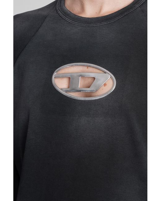 DIESEL Gray Cotton T-Shirt for men