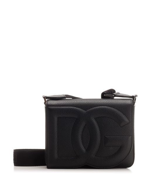 Dolce & Gabbana Black Medium Dg Messenger Bag for men