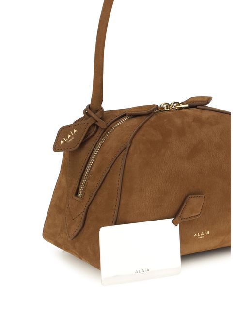 Alaïa Brown Shoulder Bag Le Bouledogue Calf Leather