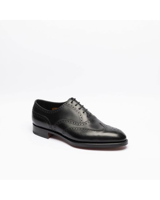 Edward Green Black Malvern Calf Oxford Shoe for men