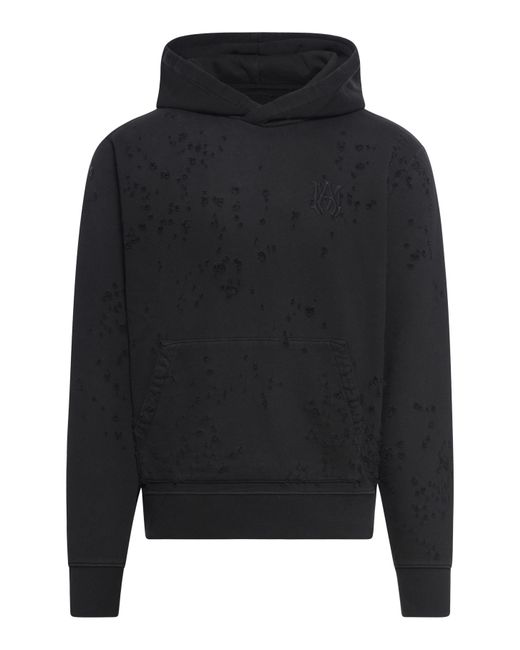 Amiri Black Hoodies Sweatshirt for men