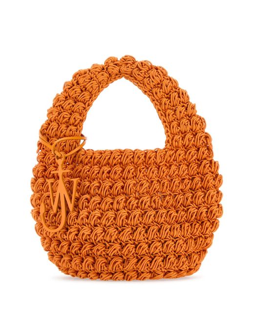 J.W. Anderson Orange Knit Popcorn Handbag