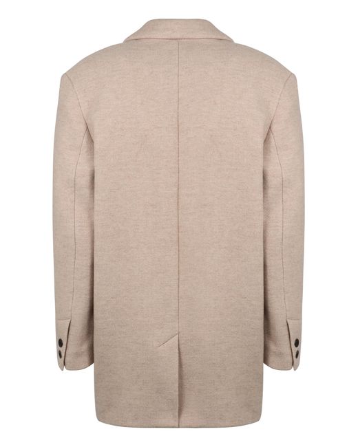 Isabel Marant Natural Wool Single-Breasted Blazer Blazers