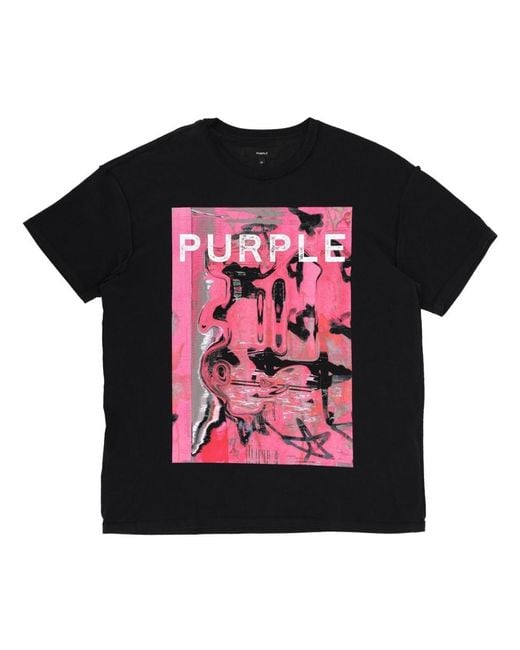 Purple Brand Men's Black T-Shirt With Print