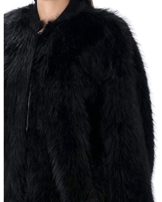 S.w.o.r.d 6.6.44 Black Eco-Fur Bomber Jacket