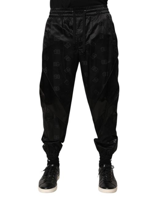 Dolce & Gabbana Black Monogram Jogger for men