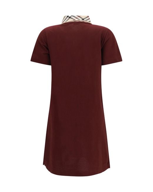 Burberry Red Polo-Style Cotton Dress