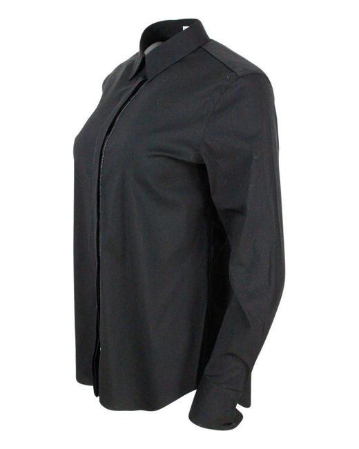 Brunello Cucinelli Black Long-Sleeved Shirt
