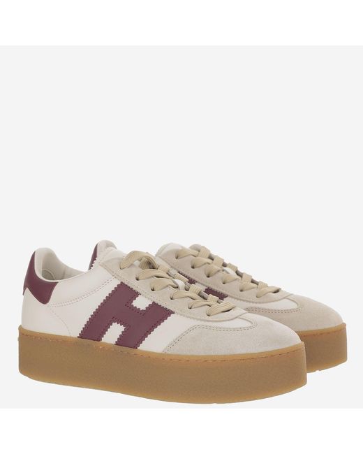 Hogan Brown Sneakers H698 Leather Trainers