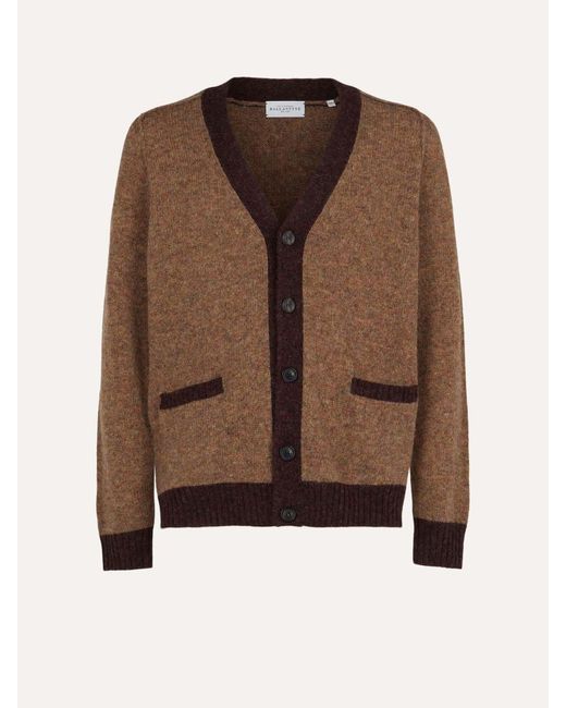 Ballantyne Brown Two-toned Wool Cardigan for men
