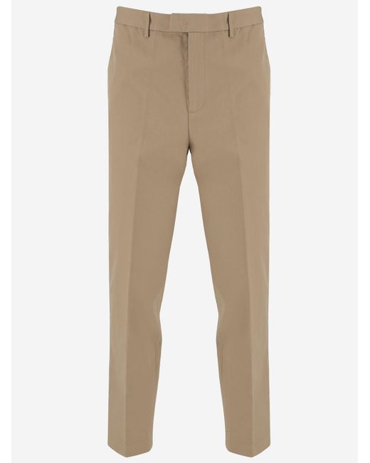 Emporio Armani Natural Trousers Cotton for men