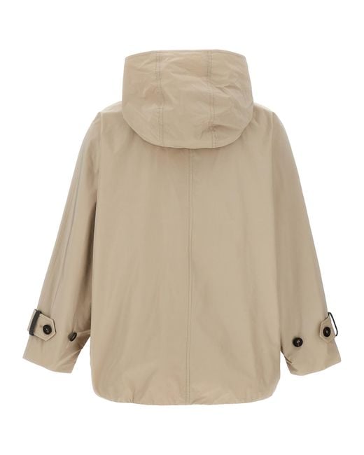 Brunello Cucinelli Natural Polyester Full-Length Jacket Clothing