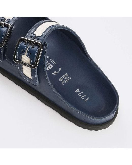 Birkenstock Blue Arizona Bold Canvas 1774 Midnight (Regular) Sandal for men