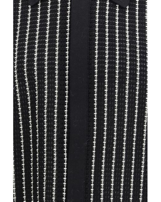Jil Sander Black Embroidered Crochet Cardigan Cotton for men