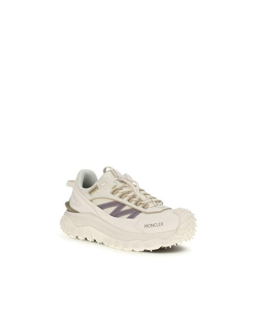 Moncler White Polyester Athletic Sneakers