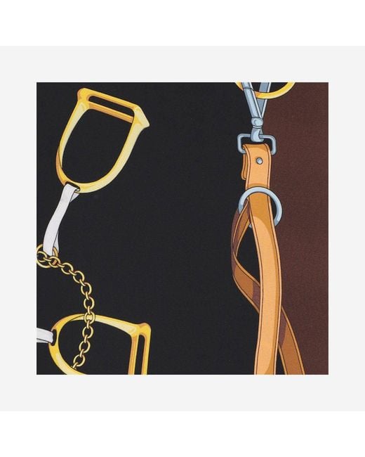 Gucci Black Scarf Silk Twill