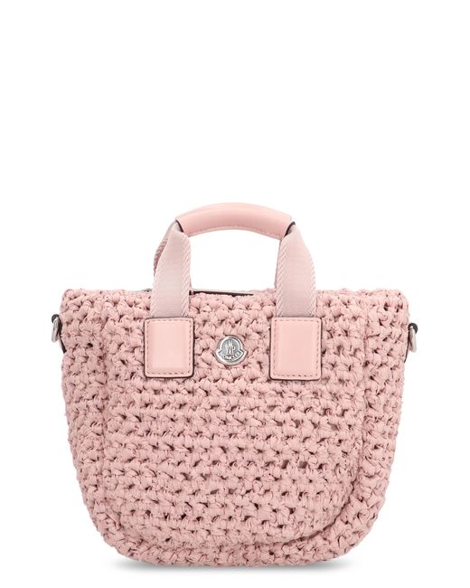 Moncler Pink Micro Caradoc Tote Bags