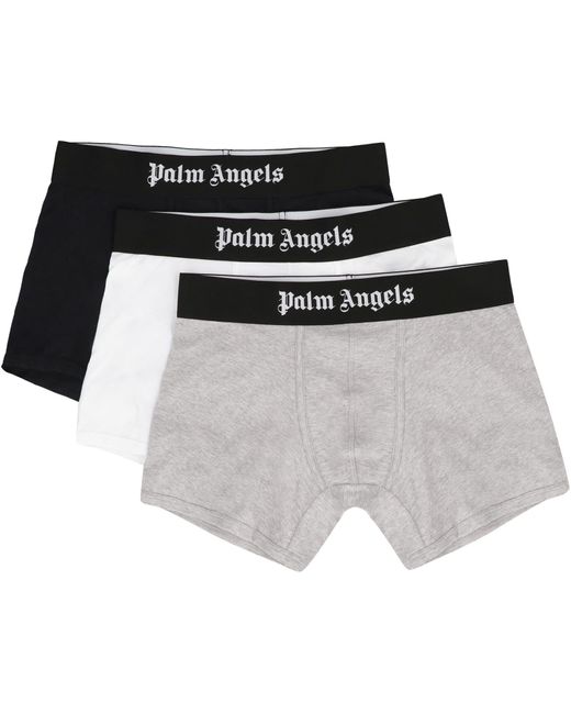 Palm Angels White Set Of Three Boxers for men