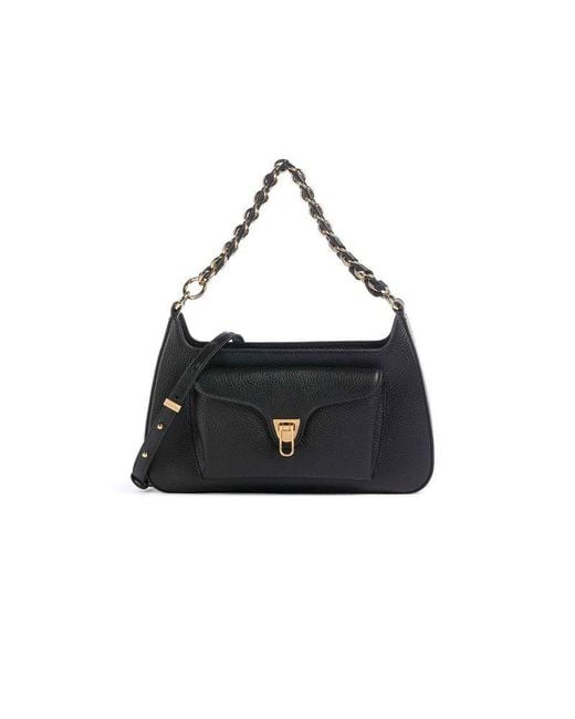 Coccinelle Black Handbag Genuine Leather Bags Handbags