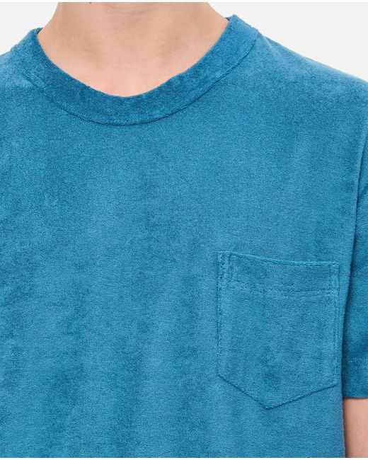 Howlin' By Morrison Blue Shortsleeve Cotton T-Shirt for men