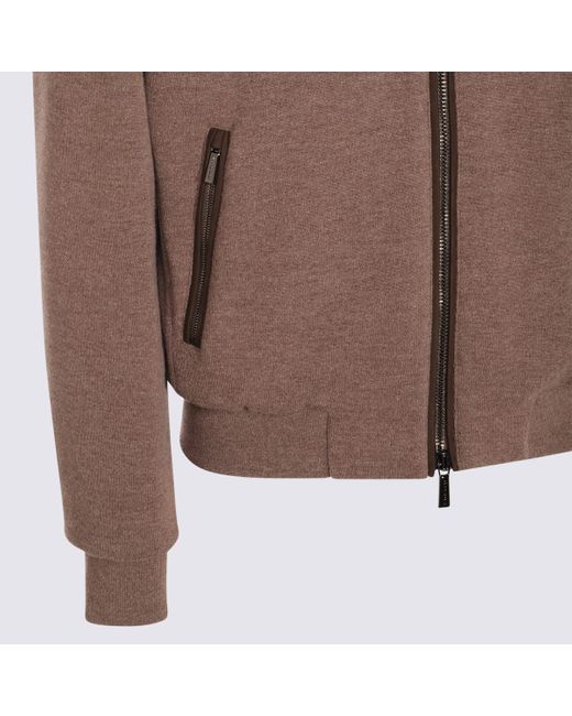 Moorer Brown Wool Bellati Casual Jacket for men