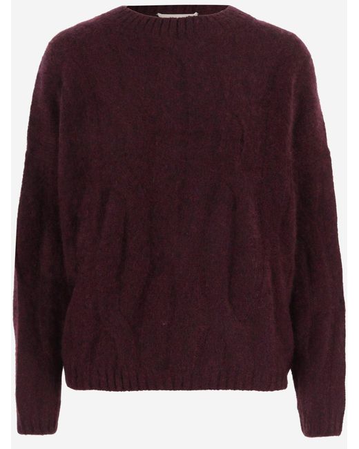 Allude Purple Cashmere And Silk Sweater