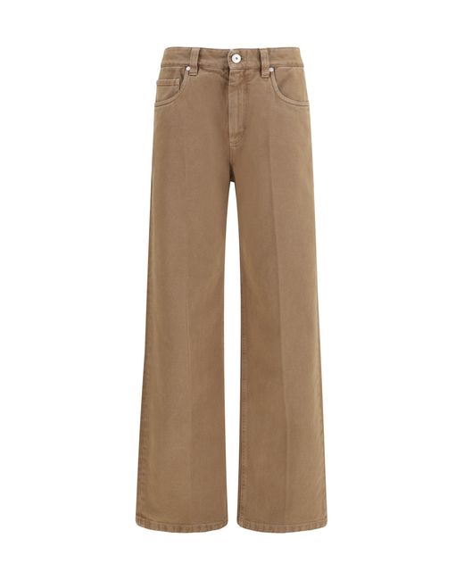 Brunello Cucinelli Natural Straight Jeans Cotton