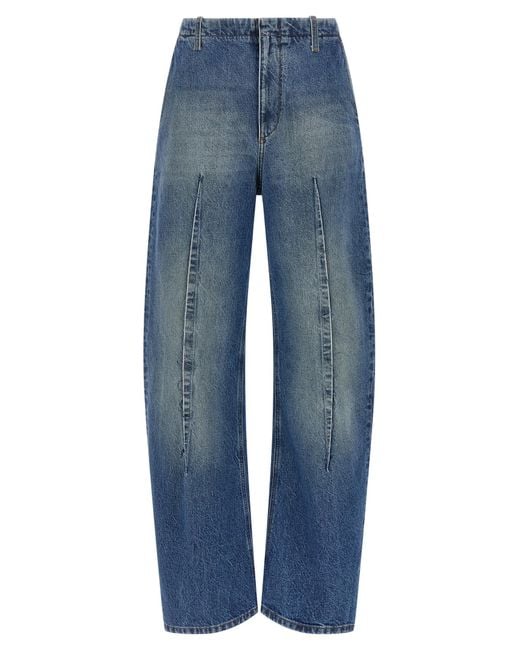 MM6 by Maison Margiela Blue Cotton High-Waisted Jean Clothing
