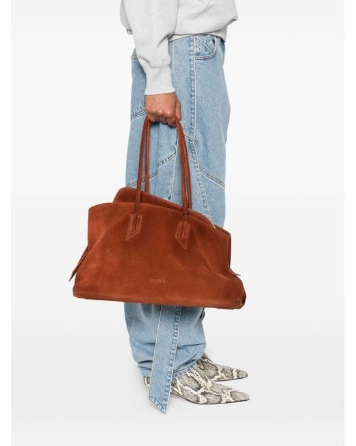 The Attico Brown Tote La Passeggiata Medium Handbags