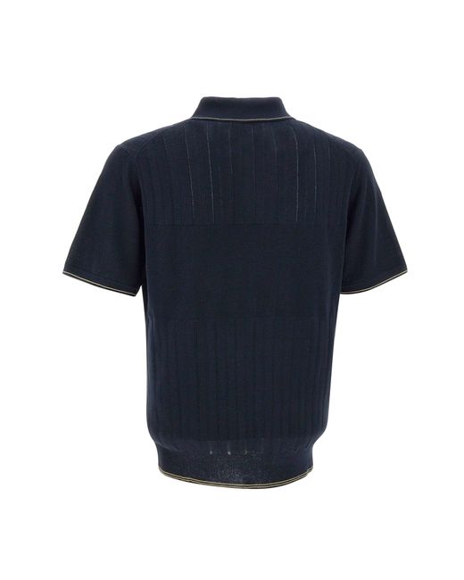 Paul Smith Blue Organic Cotton Polo Shirt for men