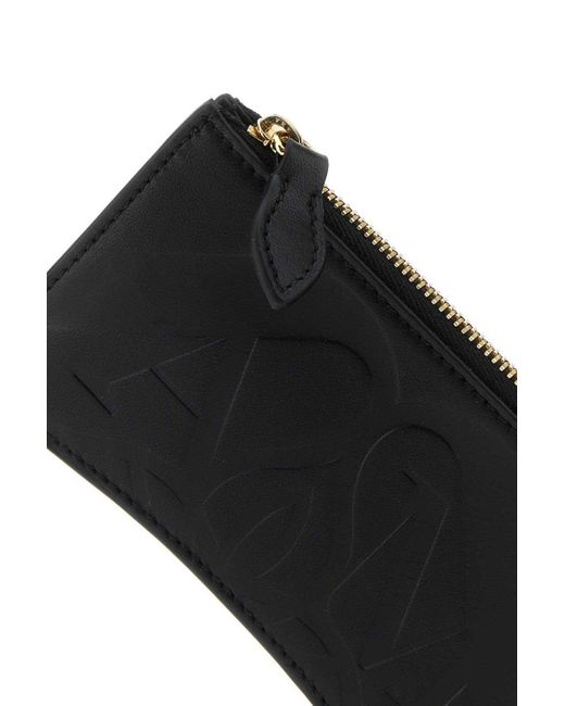 Alexander McQueen Black Seal Leather Wallet