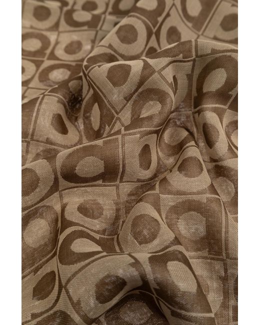 Ferragamo Brown Scarf With Monogram for men