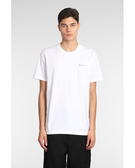 Marni T-shirt In White Cotton for men