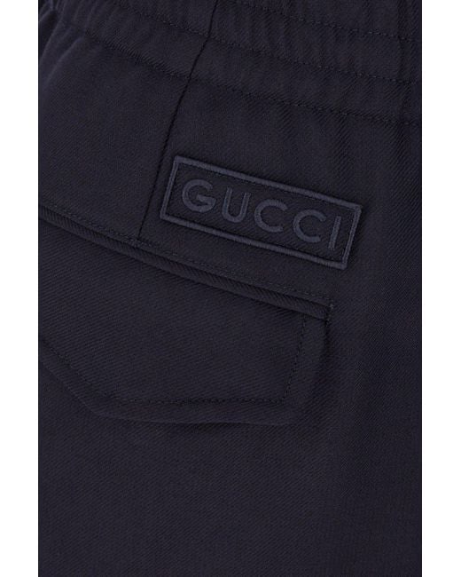 Gucci Blue Wool Trousers for men