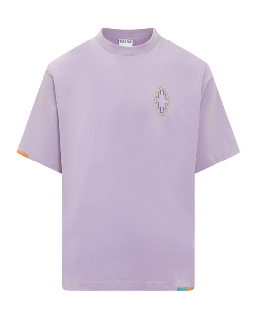 Marcelo Burlon Purple County Of Milan Stitch Cross T-shirt for men