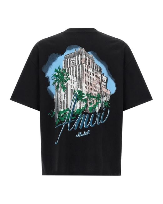 Amiri Black Hotel' T-Shirt for men