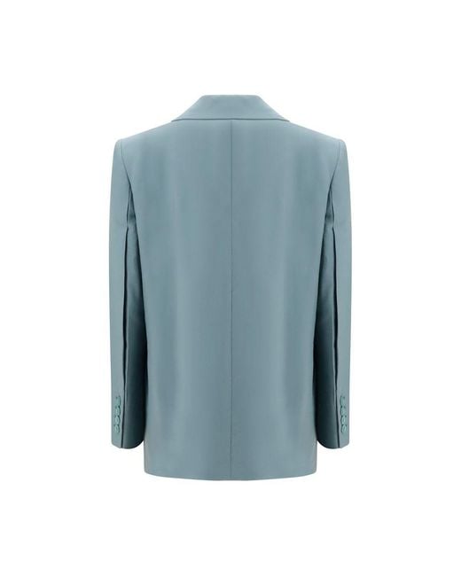 Chloé Blue Bicolor Wool Oves Aries Blazer