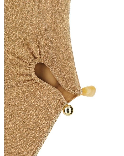 Oseree Natural 'Lumiere Stones' Colored One-Piece Swimsuit With Singl
