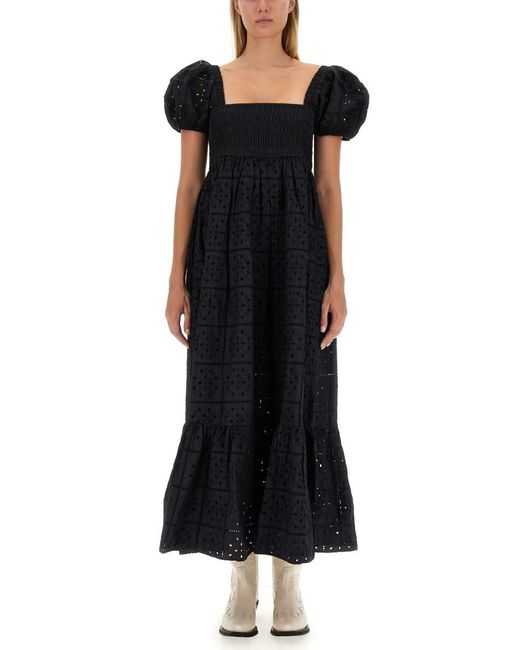 Ganni Black Midi Dress