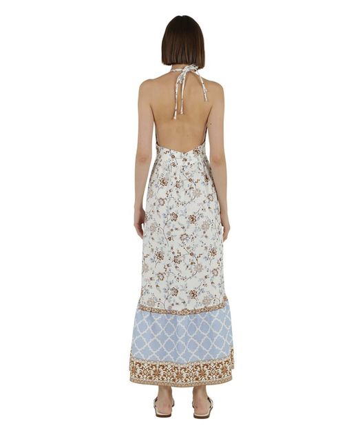 Eleventy White Long Dress With Open Back