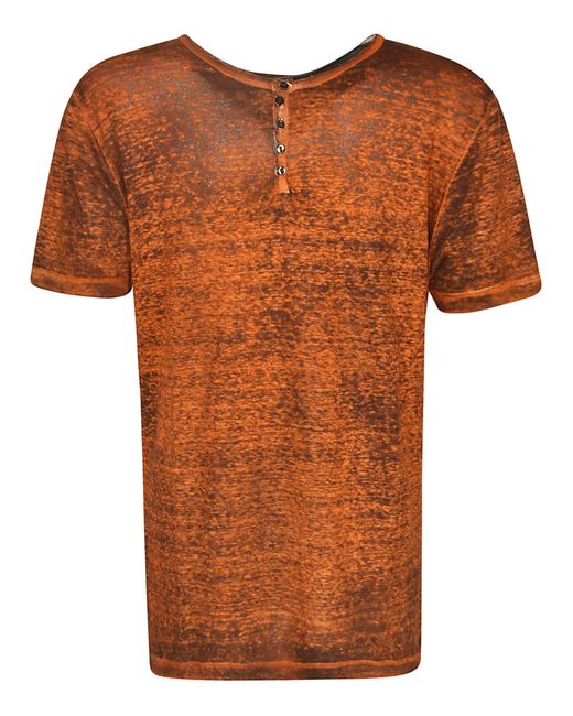 Avant Toi Orange Round Neck T-Shirt for men