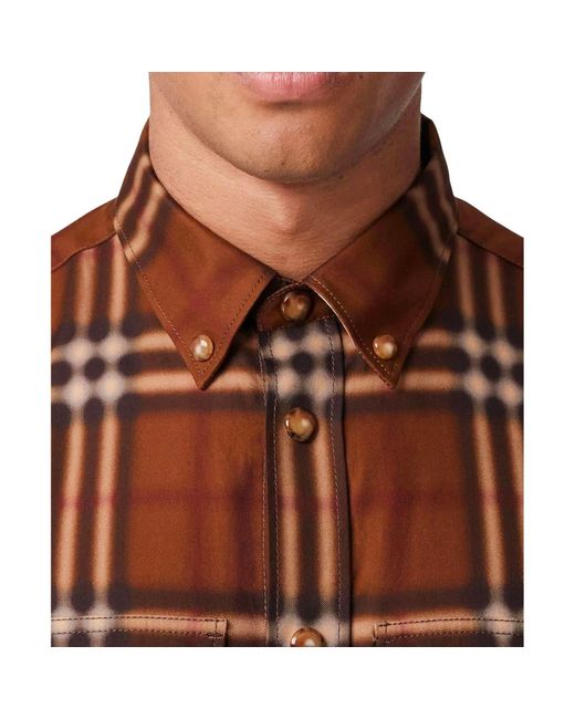 Burberry Brown Casual Shirt for men