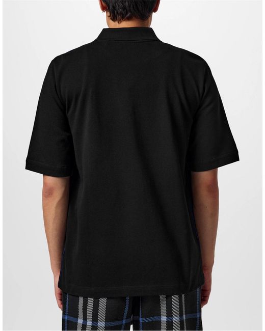 Burberry Black Short Sleeved Polo Shirt for men