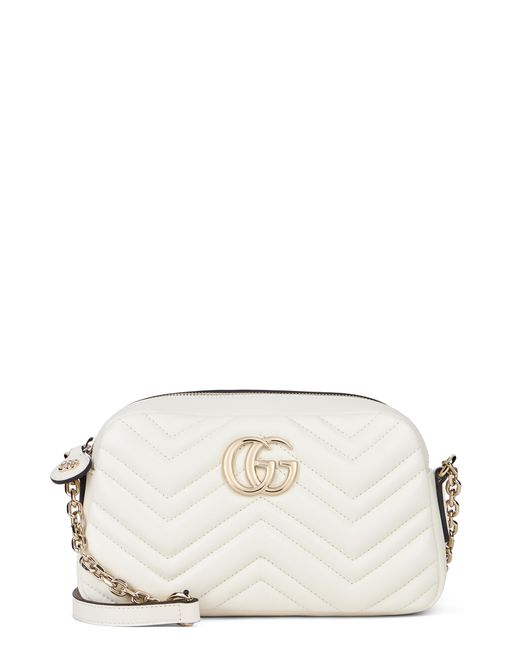 Gucci Natural Camera Bag Marmont Leather Lambskin Shoulder
