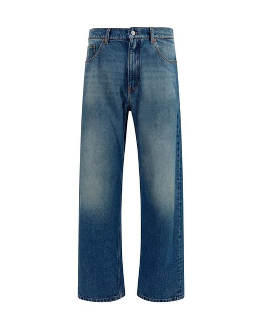 MM6 by Maison Margiela Blue Straight-Leg Jeans Cotton for men
