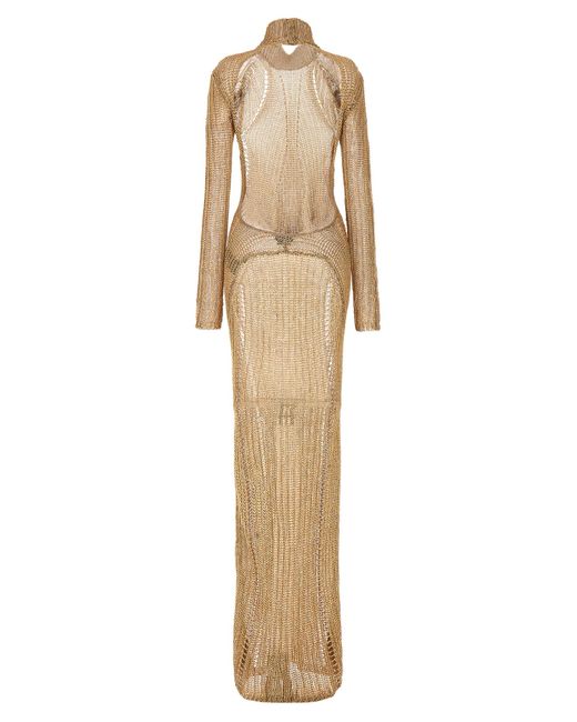 Tom Ford Natural Maxi Cut Out Long Dress