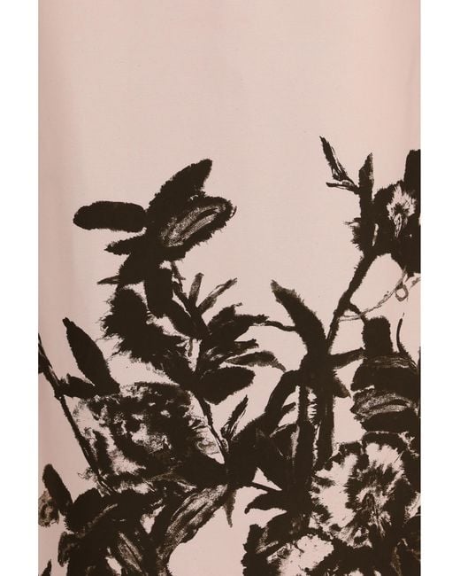 Crida Milano Pink Petunia Long Dress Cotton And Viscose Duchesse Cotton